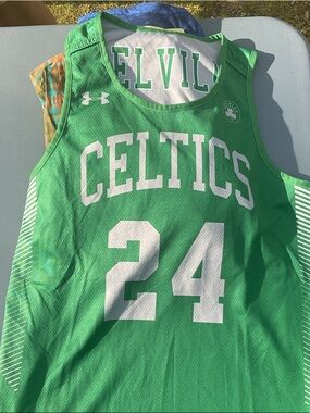 Under Armour Green Boston Celtics #24 Basketball Jersey